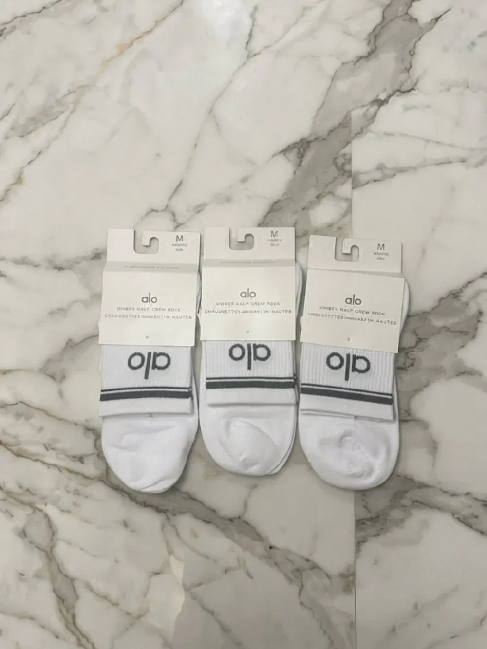 Alo Throwback socks 3 pairs Brand New